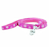 KUTKUT Adjustable Basic Harness and Leash | Snow Flakes Print Heavy Duty No Pull Nylon Harness for Puppy - kutkutstyle